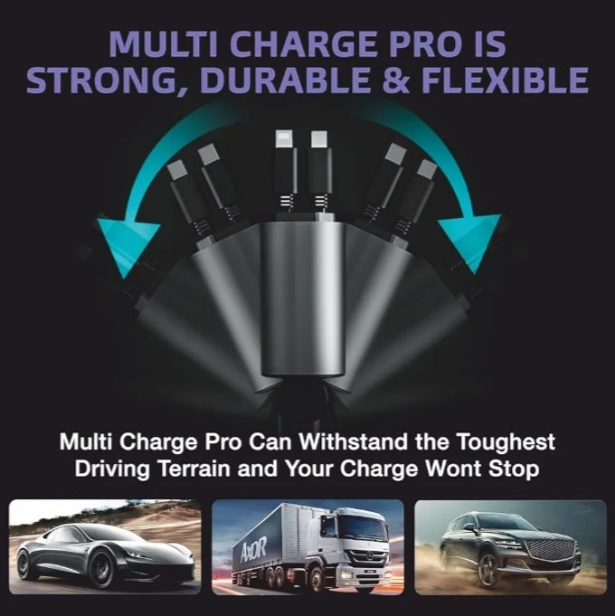 Multi-Charge Pro – Retractable 3-in-1 Car Charger