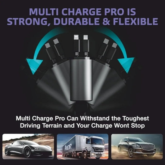 Multi-Charge Pro – Retractable 3-in-1 Car Charger