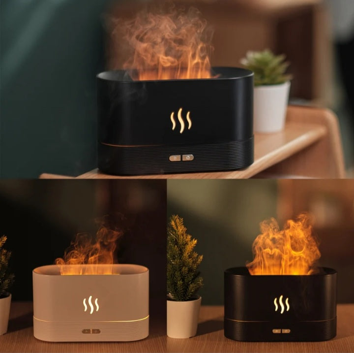 3D Flame Aroma Humidifier | Cozy Mist & Ambient Light