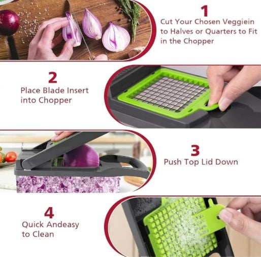 Multipurpose Quick Chop & Dice Vegetable Cutter