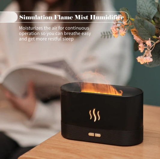 3D Flame Aroma Humidifier | Cozy Mist & Ambient Light