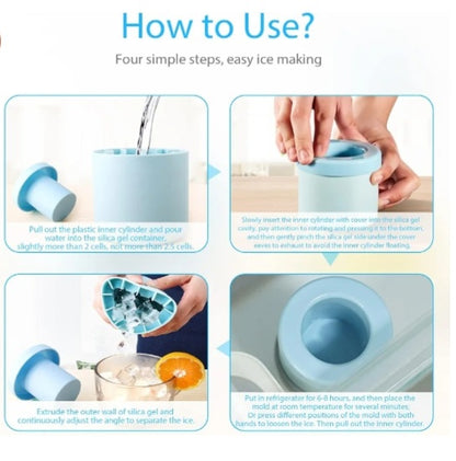 Easy Release Ice Cube Maker – Reusable Flexible Ice Tray