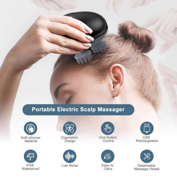 ScalpEase – Rechargeable Electric Scalp Massager